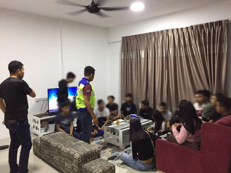 18 youths detained in Ipoh house party