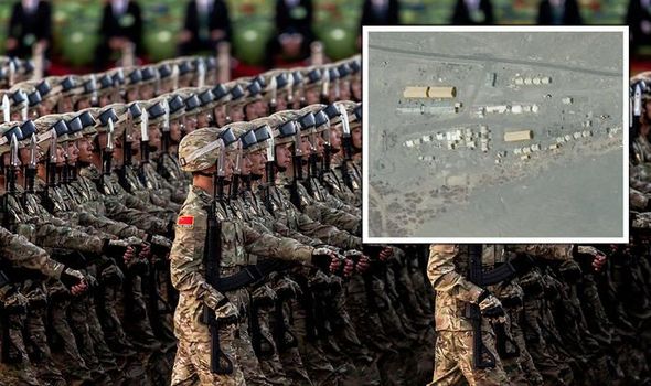WW3 fears erupt after satellite footage shows 5,000 Chinese troops mobilised for conflict
