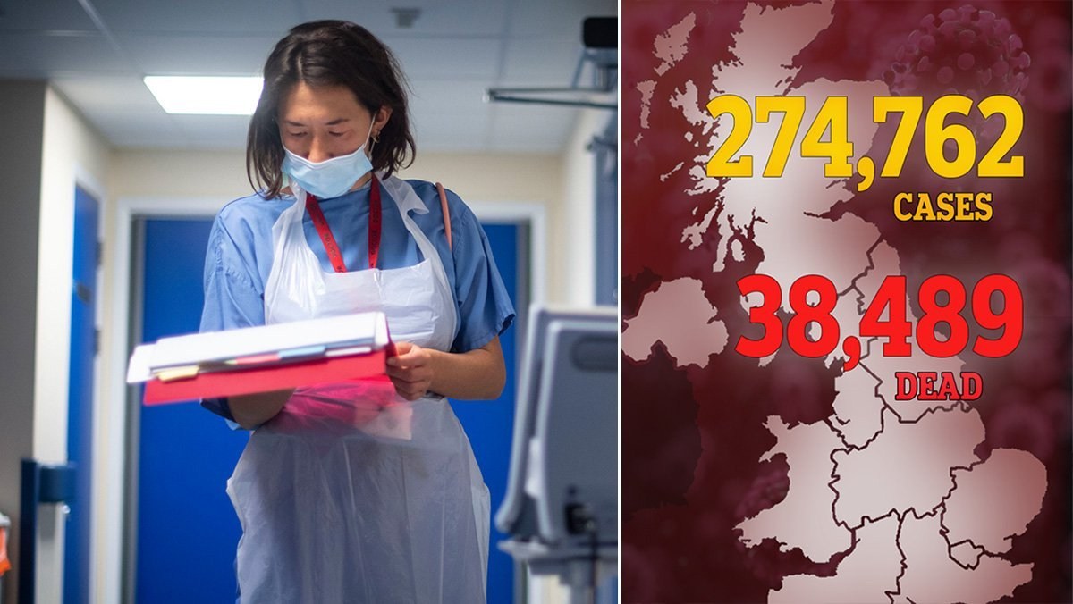 UK death toll rises to 38,489 after further 113 die