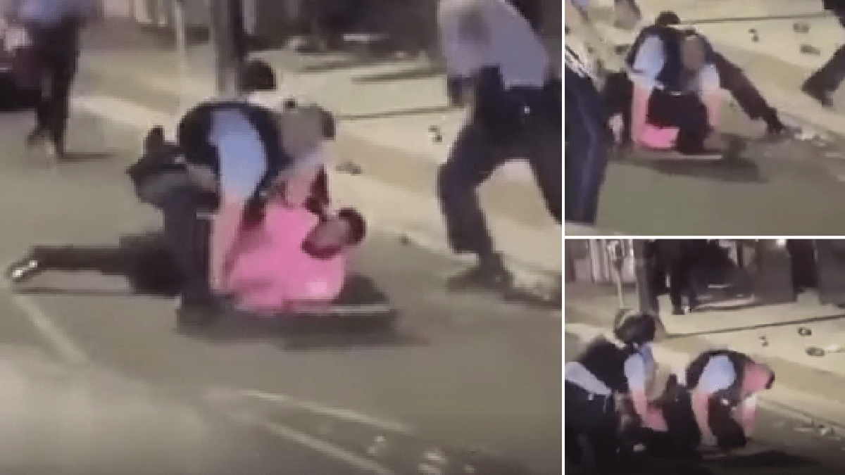 Cop ‘put baton in George Floyd protester’s hand then put knee on his neck’