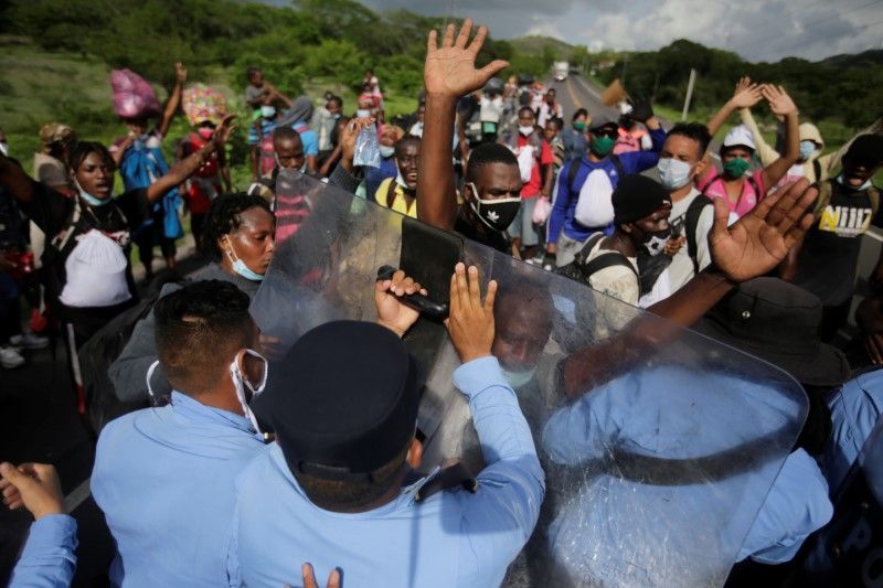 African, haitian migrants in honduras defy border closure in attempt to reach U.S.