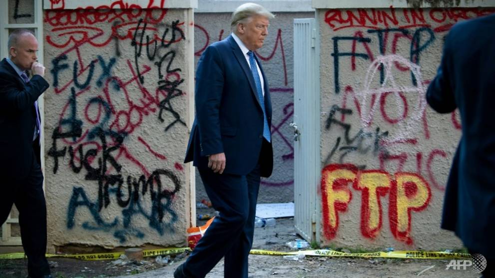 Trump denies sheltering in White House bunker