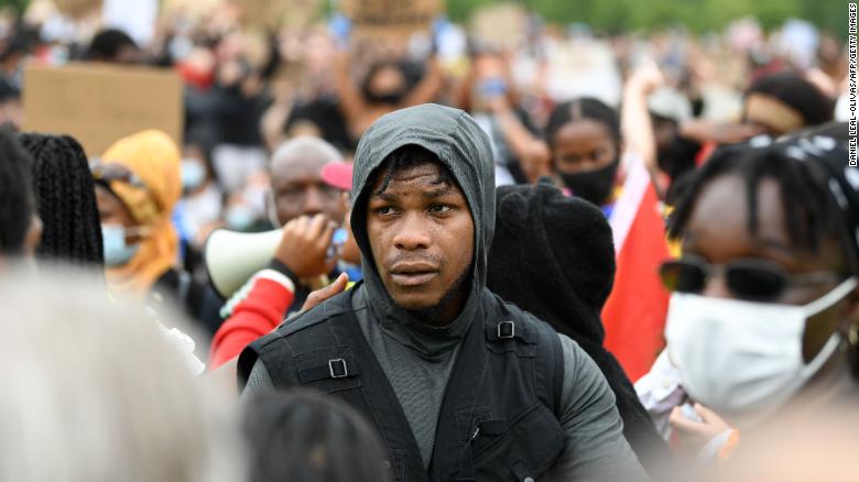 'Now is the time': Emotional John Boyega addresses protesters at London Black Lives Matter rally