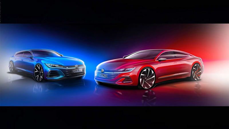 VW tantalizes us with a sketch of an R-badged Arteon Shooting Brake