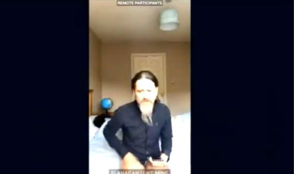 Eurosceptic MEP caught wearing no trousers on webcam during European Parliament debate