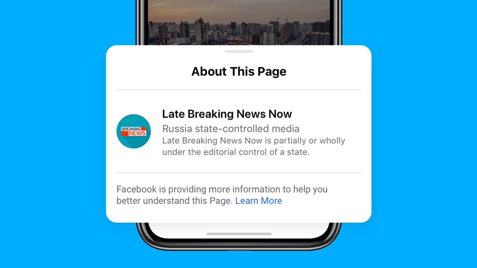 Facebook will start labelling ‘state-controlled media’ pages