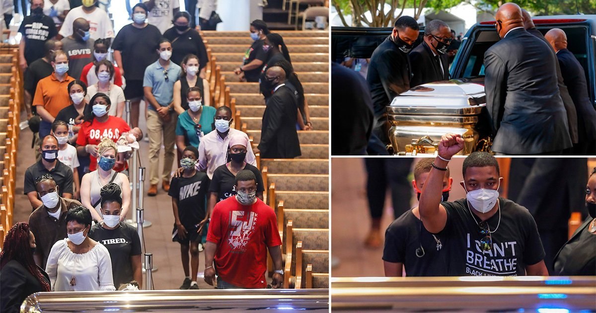 Thousands queue to see George Floyd’s open casket and pay final respects