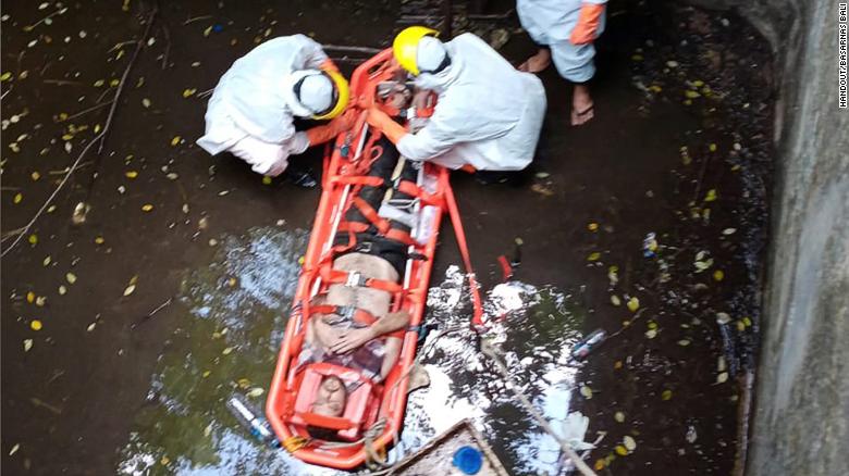 British man rescued after six days trapped in a well in Bali
