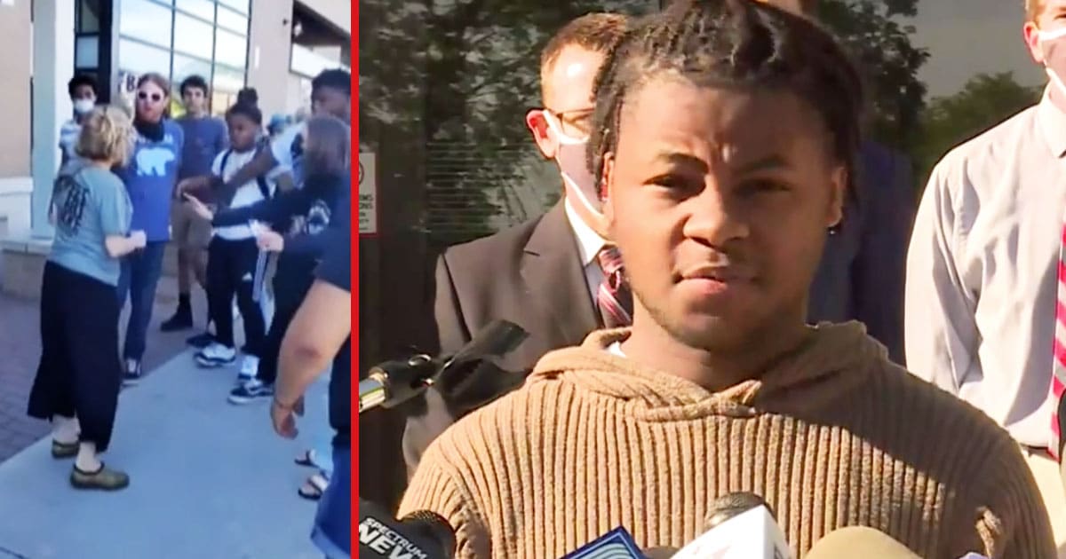 Black Teen Speaks Out After White Woman Spit In His Face During Protest