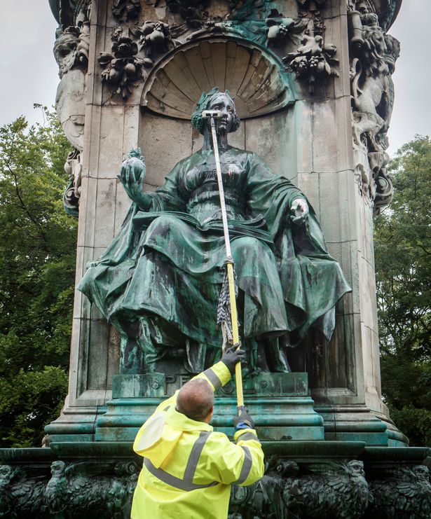 Queen Victoria statue has 'slave owner' scrawled across it in BLM protest