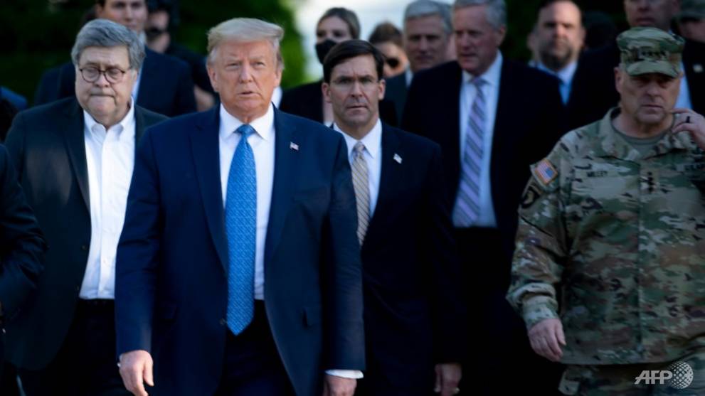 'I should not have been there': US general says it was wrong to appear with Trump at protest site