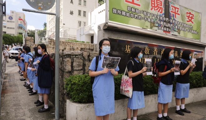 Defiant Hong Kong school pupils ignore education chief’s warning over national security law protests