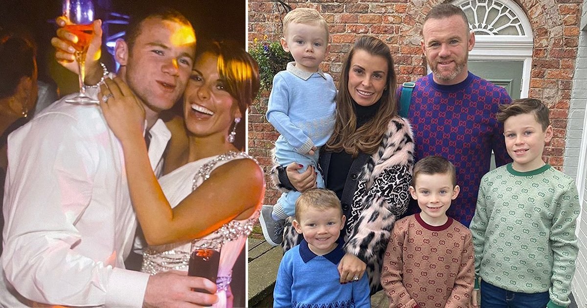 Coleen Rooney celebrates 12 years of marriage to Wayne Rooney with loved up wedding picture