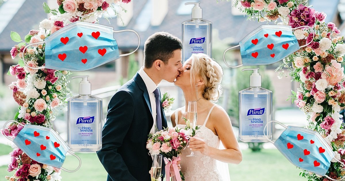 The future of weddings is sanitisers as favours, themed masks and gloves, and no more buffets