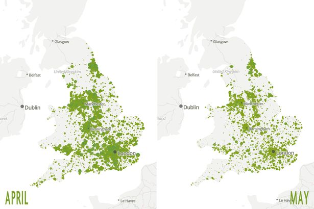 Coronavirus deaths in England falling sharply everywhere except North East and Yorkshire