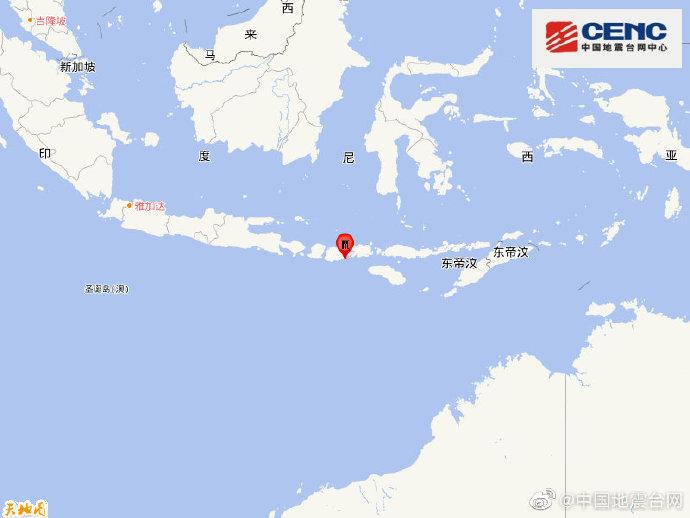 印尼松巴哇岛地区发生5.1级地震