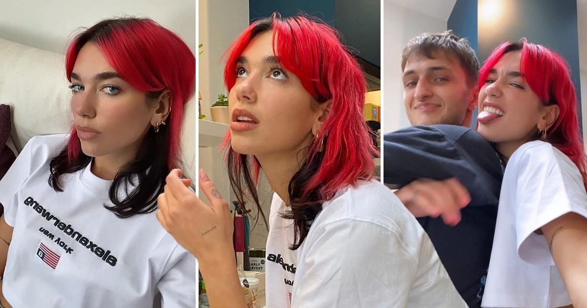 Dua Lipa is the queen of hair transformations as she shows off new scarlet tresses