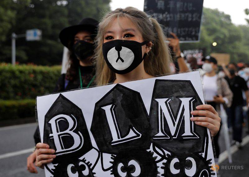 Black Lives Matter protesters march through Tokyo