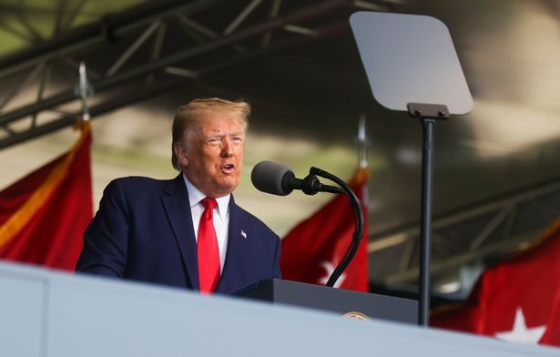 Donald Trump sparks concerns with 'baby steps' and two-handed water sip at speech