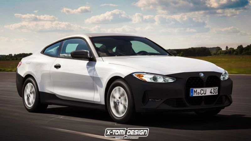 BMW 4 Series Coupe rendered in base trim with black bumpers