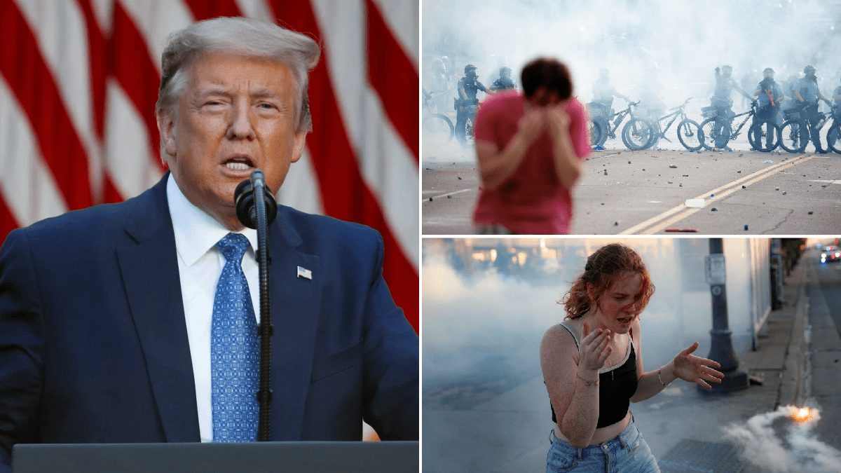 Donald Trump said George Floyd protesters getting tear-gassed was ‘beautiful scene’