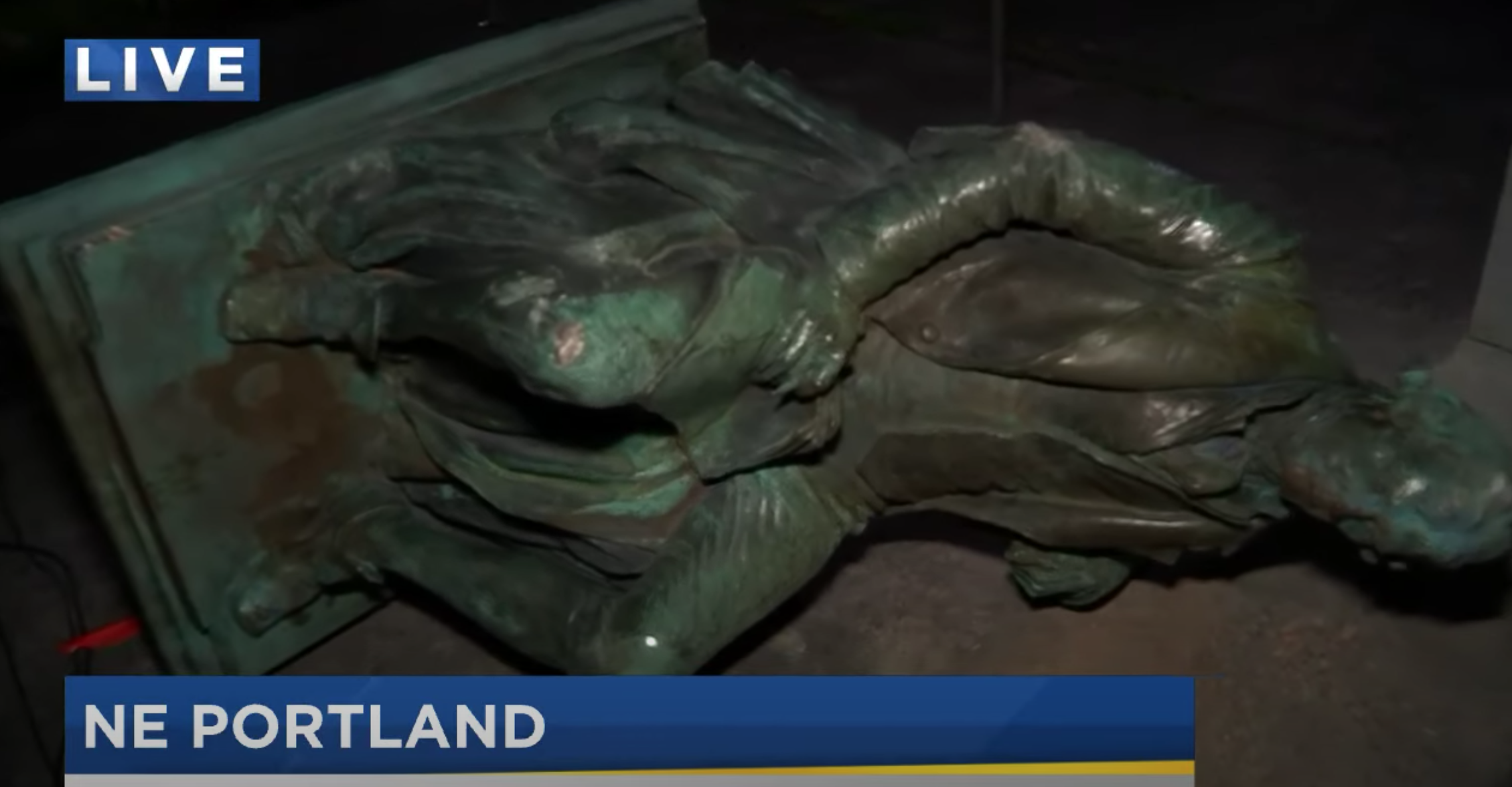 Portland High School's Thomas Jefferson Statue Toppled Amid Protests