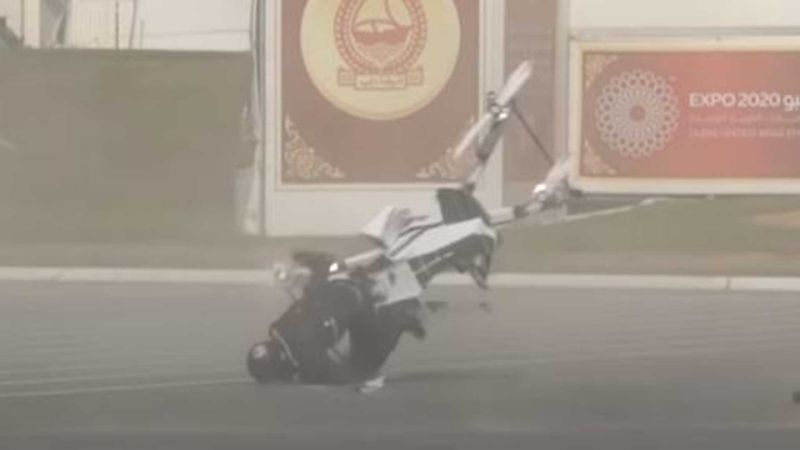 Watch this manned electric hoverbike fall from sky and crash