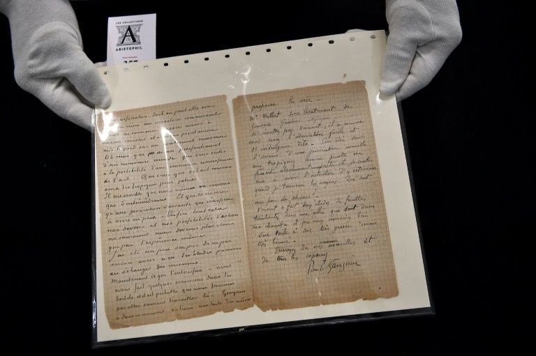 Van gogh, gauguin brothel letter sells for 210,000 euros
