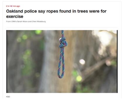湖边树上挂绳子？加州警方很担忧：怕是和它有关！