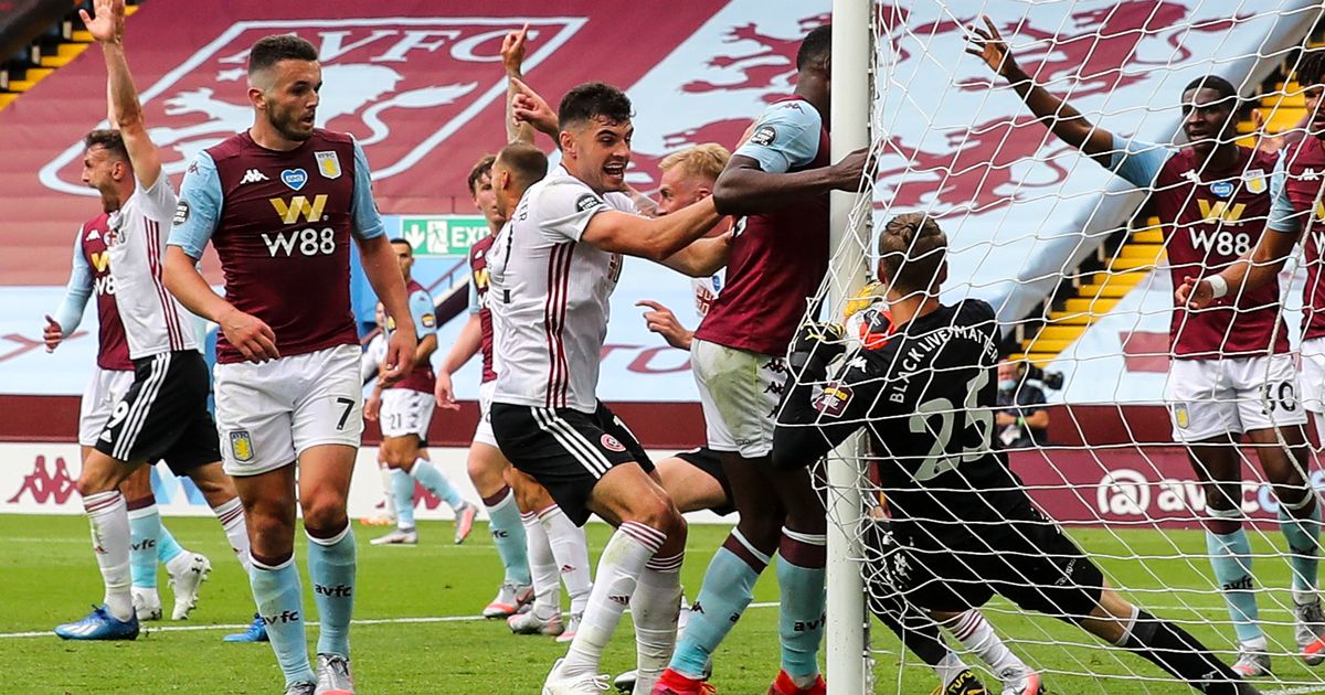 Sheffield United robbed as goalline technology fails and Aston Villa claim draw on Premier League return