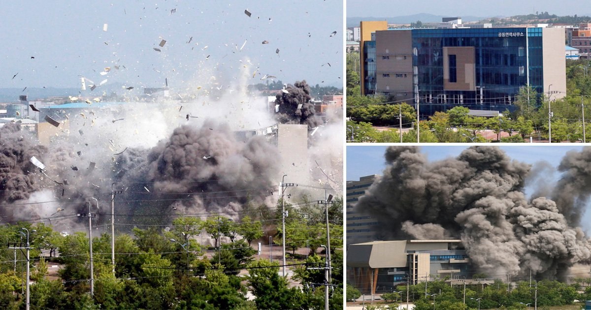 North Korea calls South ‘mongrel dog’ as it releases video of liaison office bombing