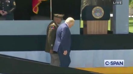 Trump insists He's healthy, says west point ramp 'was like an ice skating rink'