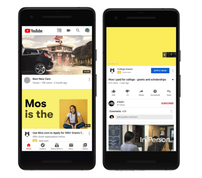 YouTube announces a new shoppable ad format