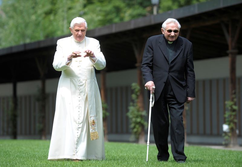Former pope benedict leaves vatican to visit ailing brother in Germany