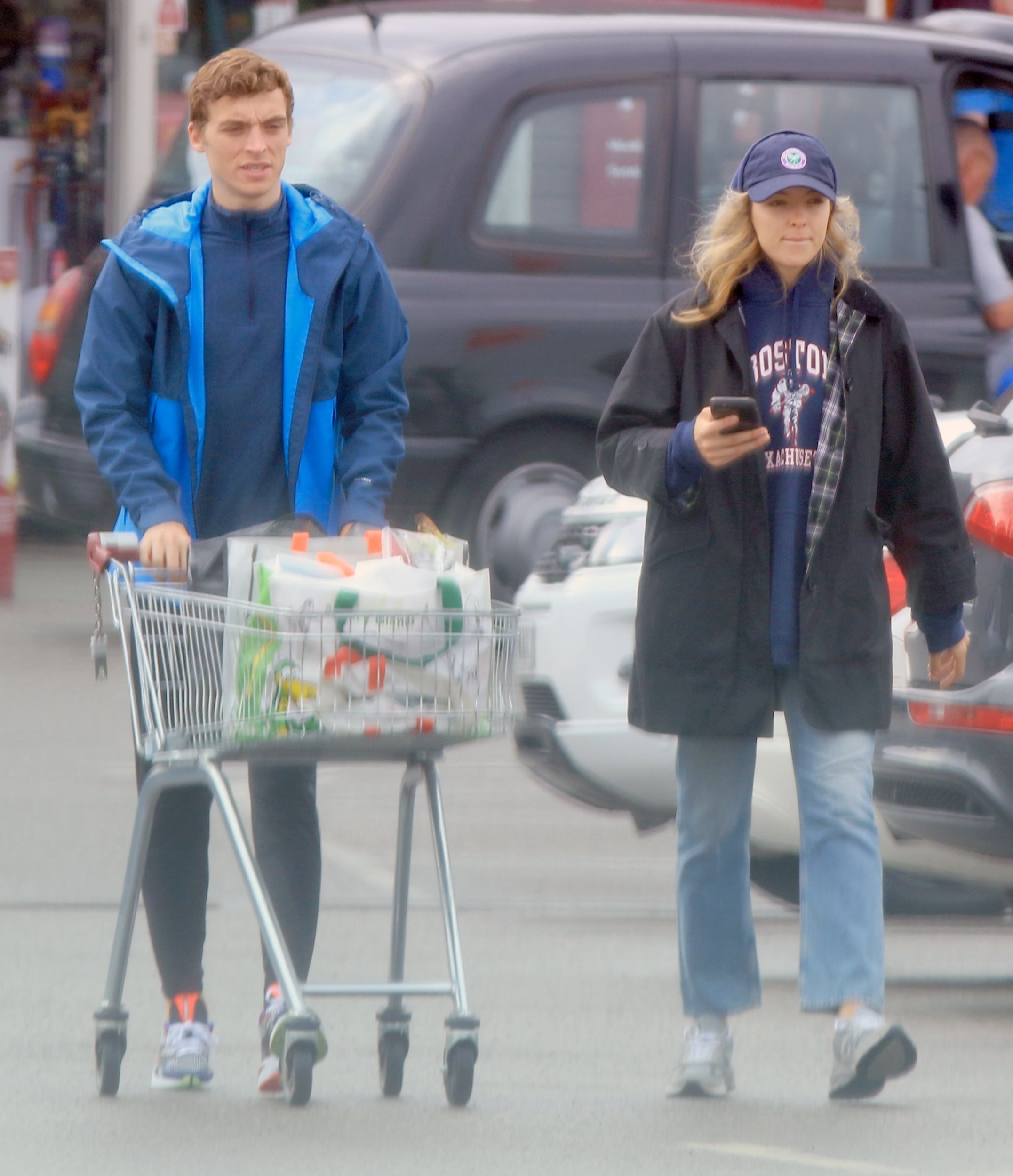 Jodie Comer serves up casual lockdown chic as she goes food shopping with her brother