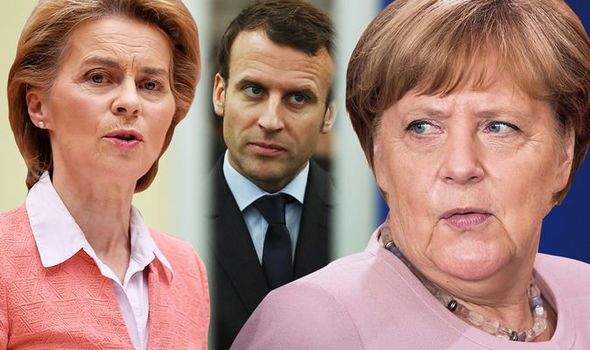 EU FURY: Macron unleashes new Brexit threat in bid to force through €750billion bailout