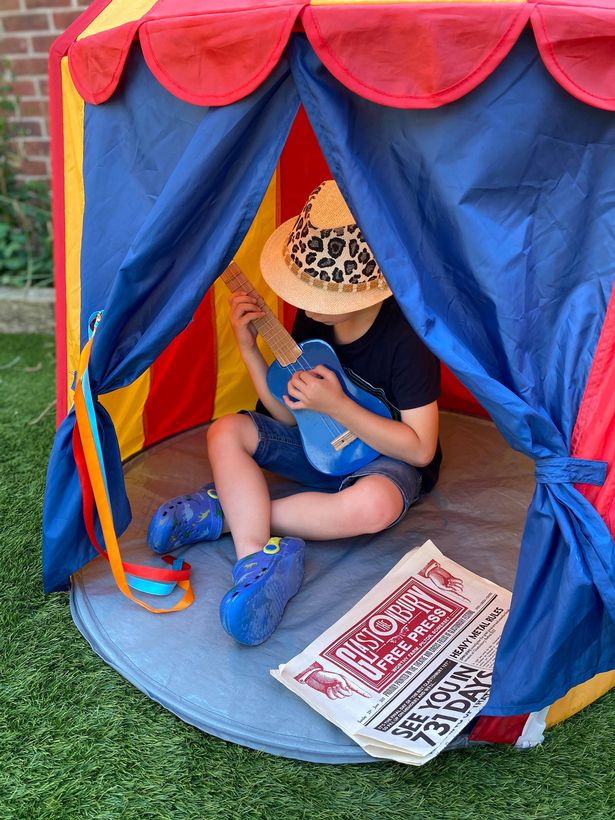 Glastonbury superfans recreate festival in garden with sound stages and wristbands