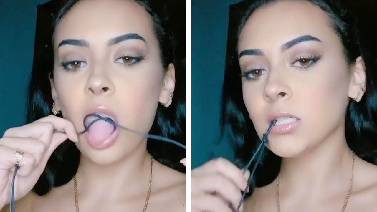 Girl Ties Knots Using Her Tongue