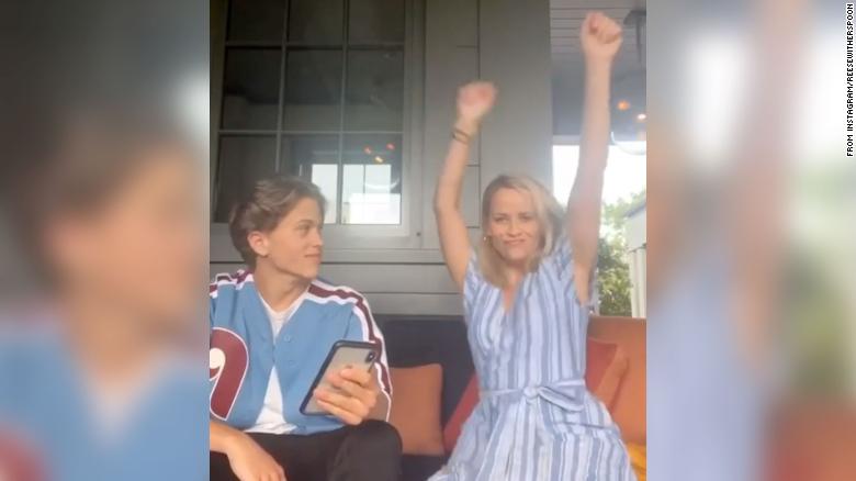 Reese Witherspoon is so proud of her son's new single that she danced to it on TikTok