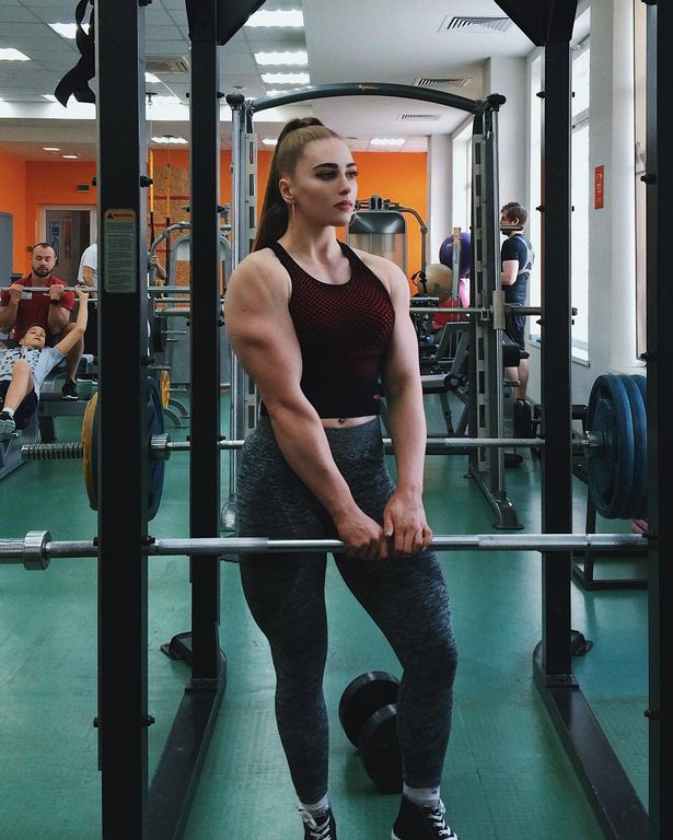 Woman's transformation into 'muscle Barbie' after hours at gym and strict diet