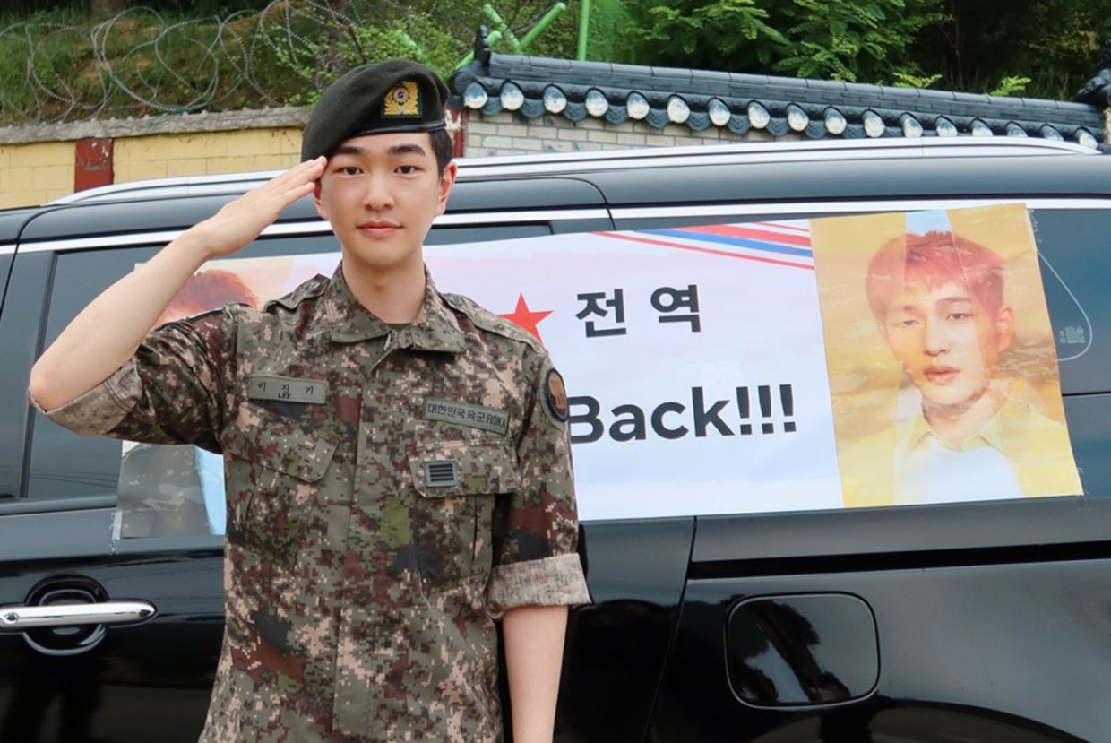 K-pop group SHINee's leader Onew returns from military service