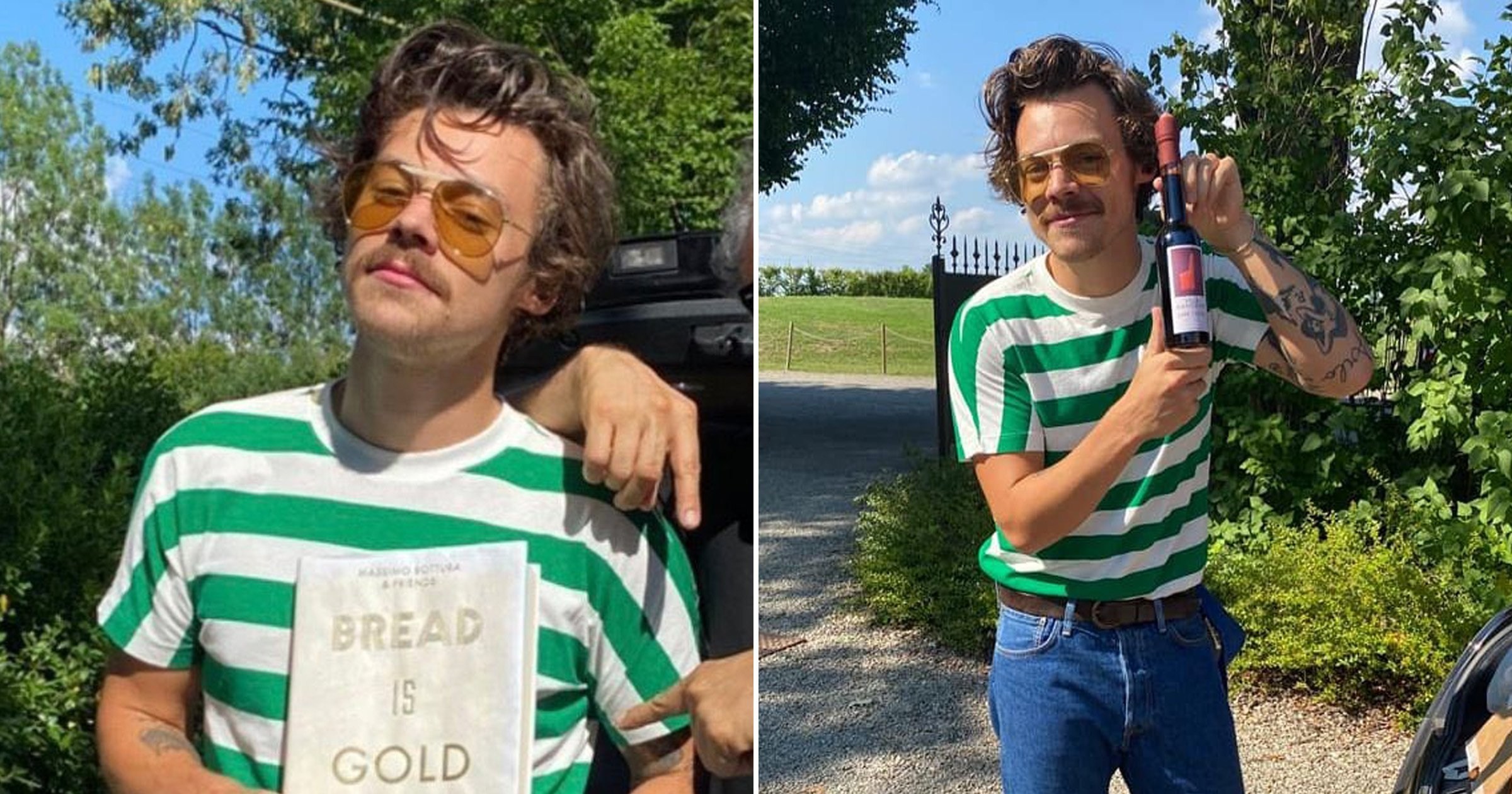 Harry Styles gives fans new-found love for moustaches as he rocks 70s style ‘tache on Italian break