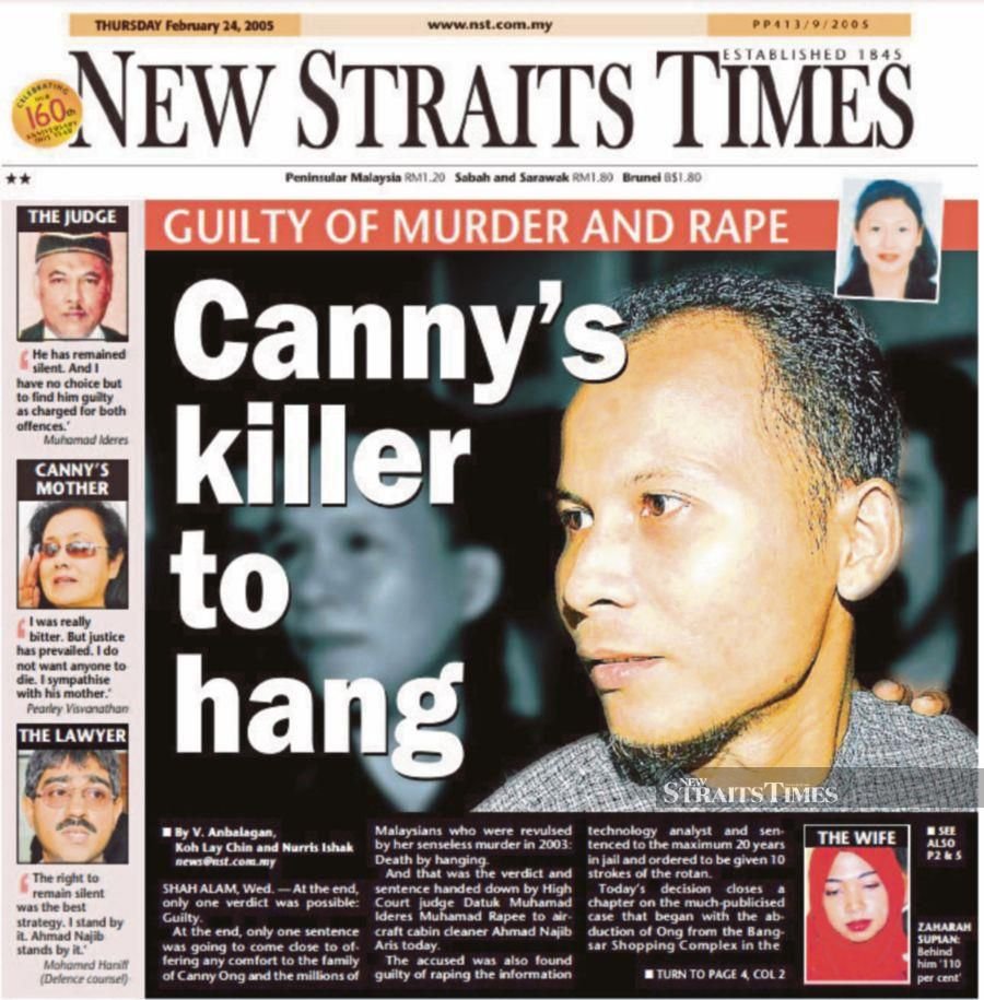 #NST175 Nation horrified by Canny Ong's rape-murder