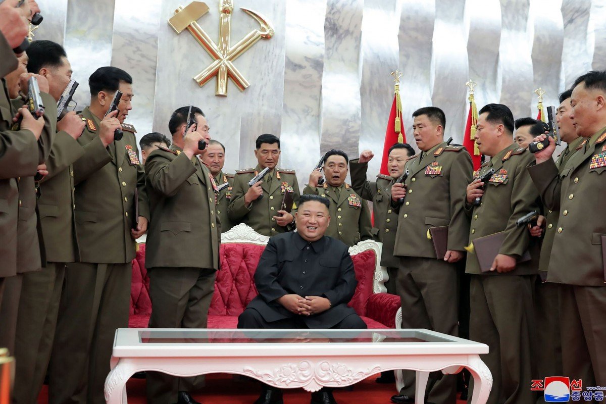 Kim Jong-un celebrates anniversary of Korean war armistice by handing out pistols to generals