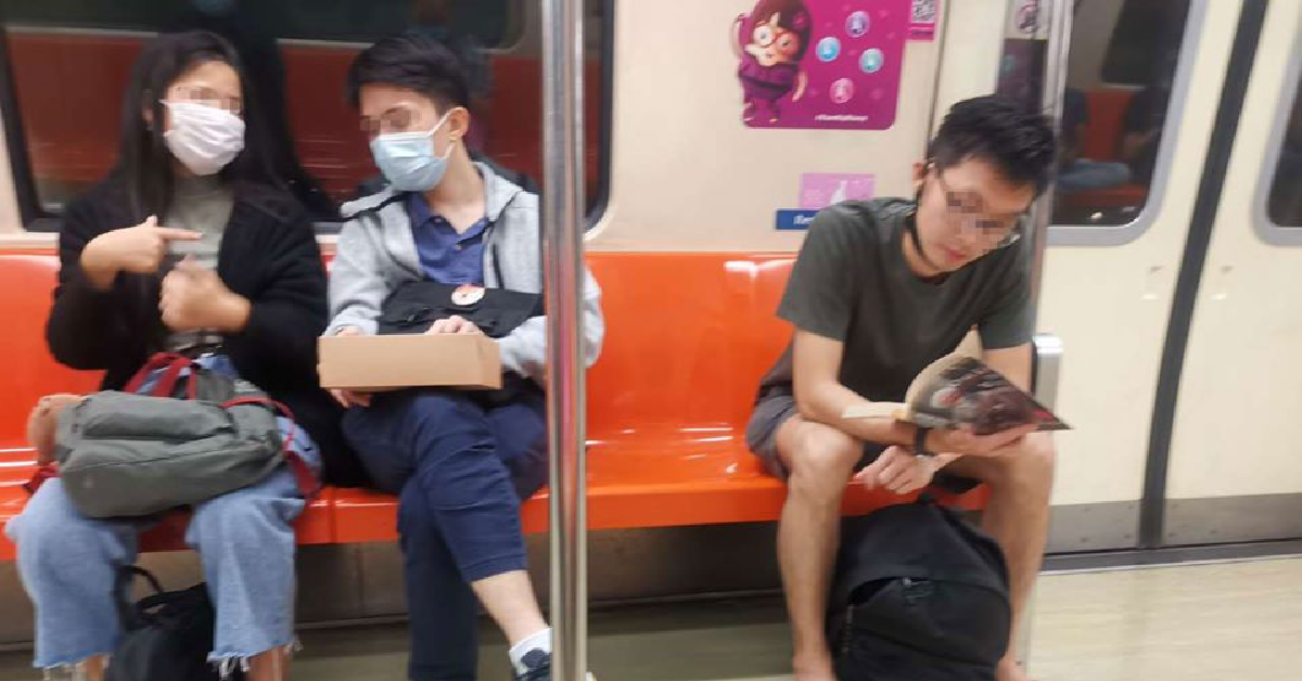 Inconsiderate man refuses to wear mask and sneezes at passengers on MRT