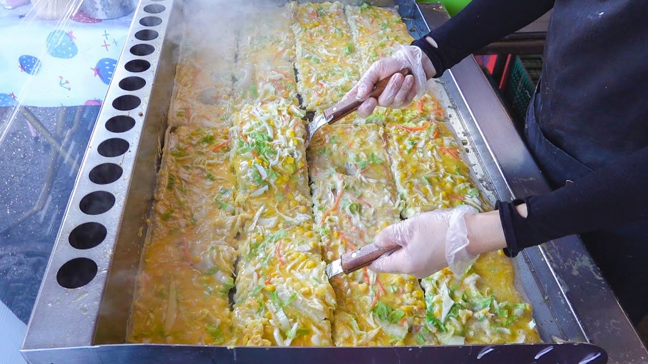 Omelet Vegetable Pancake / 古早味蔬菜蛋饼 - Taiwanese Traditional Food