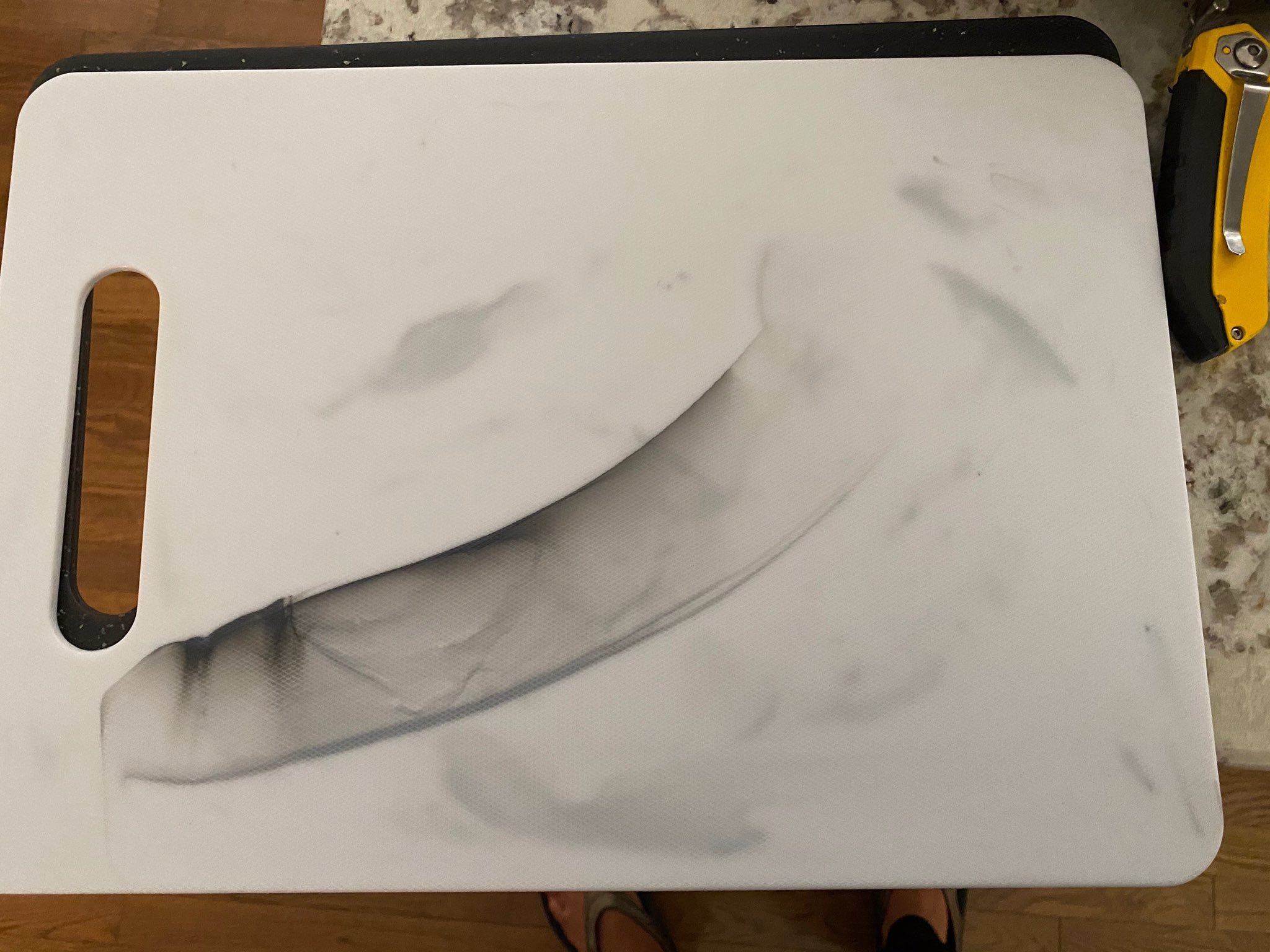 Woman orders marble chopping board from Amazon and gets a penis-y surprise in the pattern