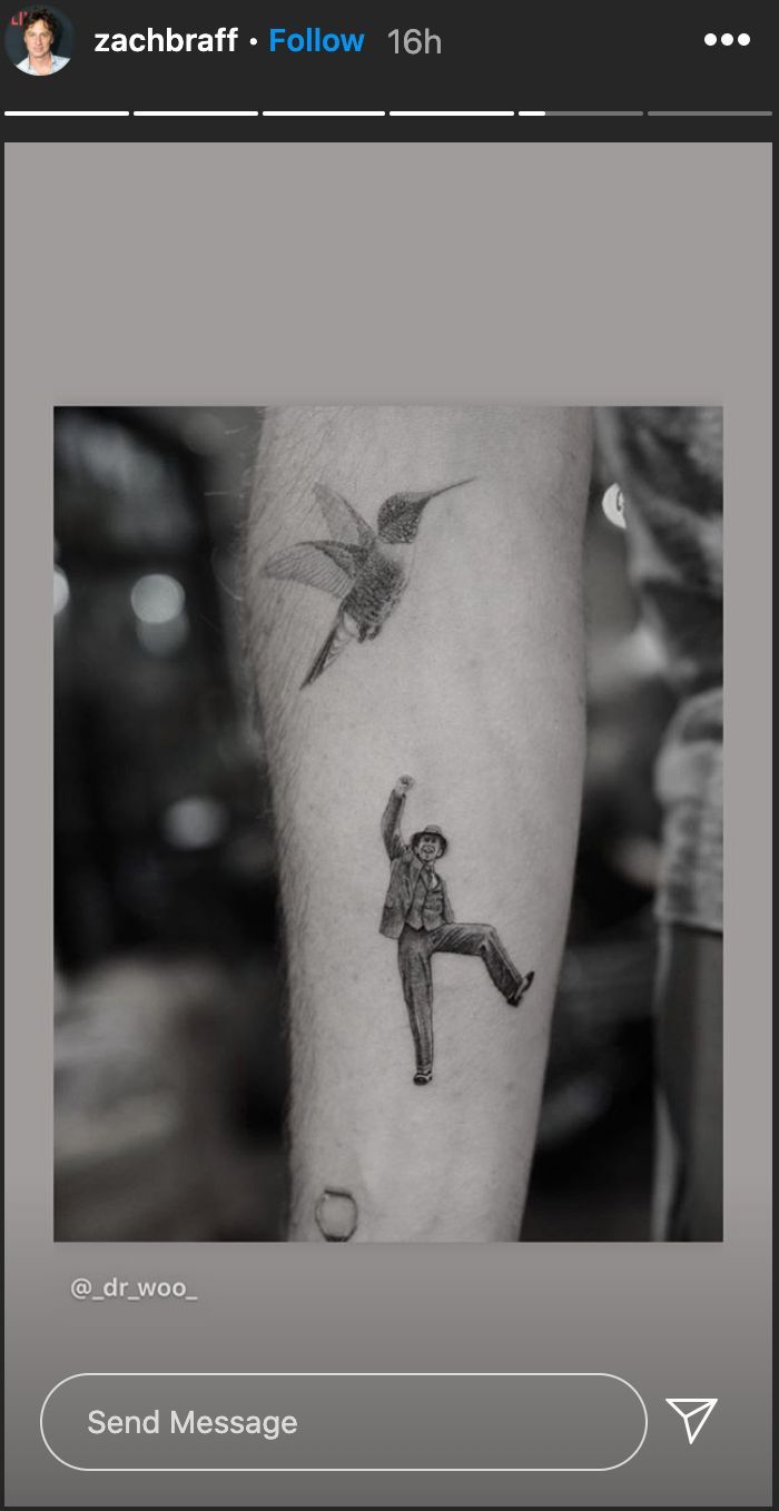 Zach braff gets tattoo of nick cordero to honor his late friend and co-star