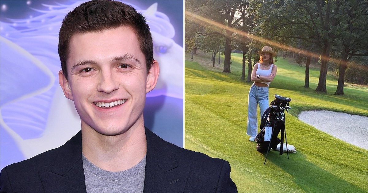 Tom Holland jokes over how ‘stunning’ girlfriend Nadia Parkes is as she joins him on golf course