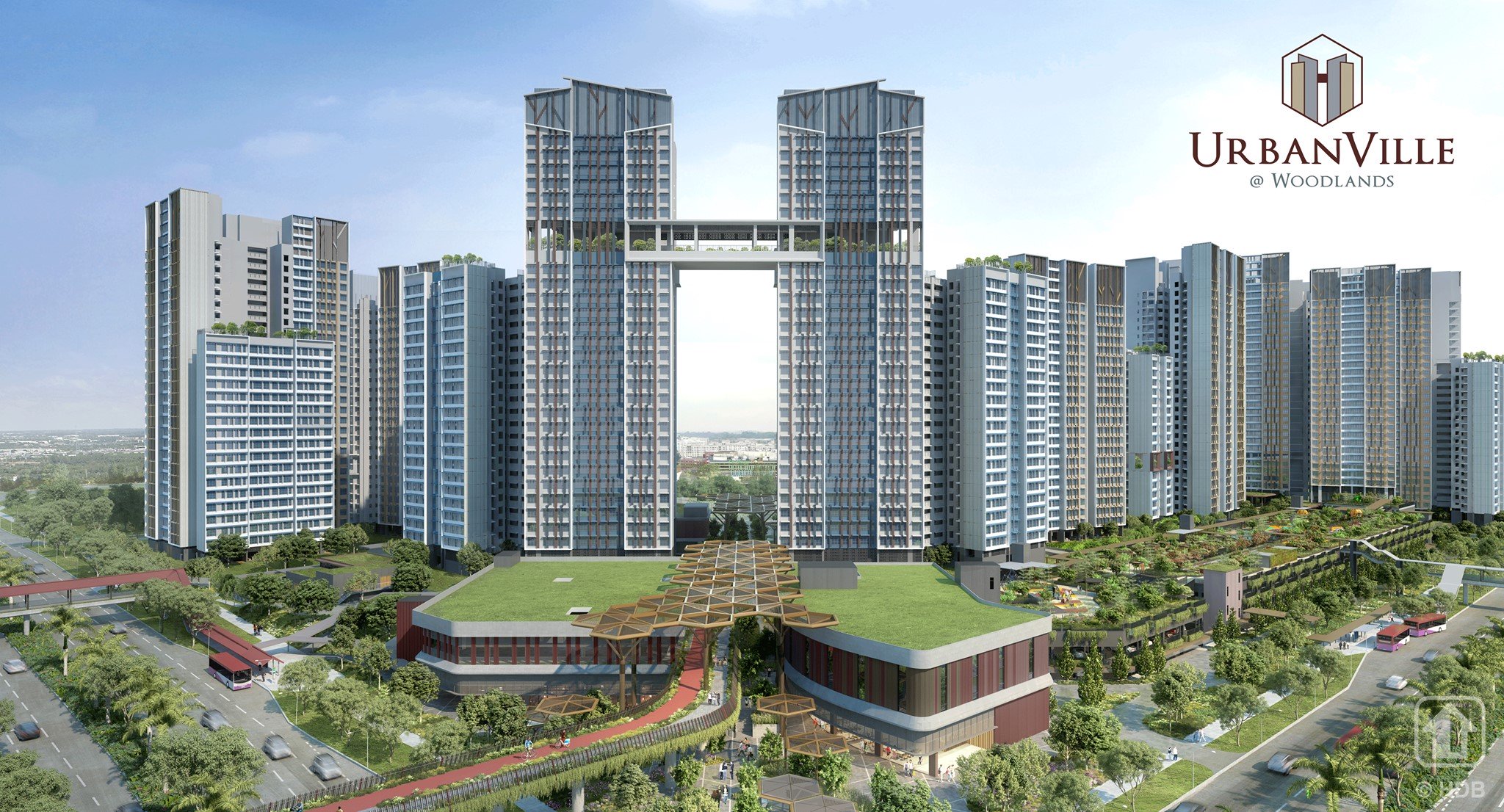 Woodlands urbanville BTO has a sky bridge & roof terraces, S’poreans wanna move there now